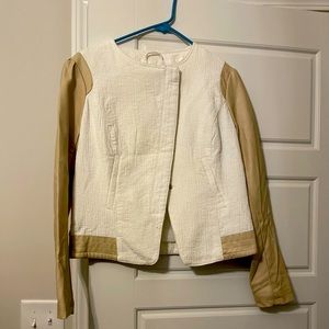 White and beige jacket